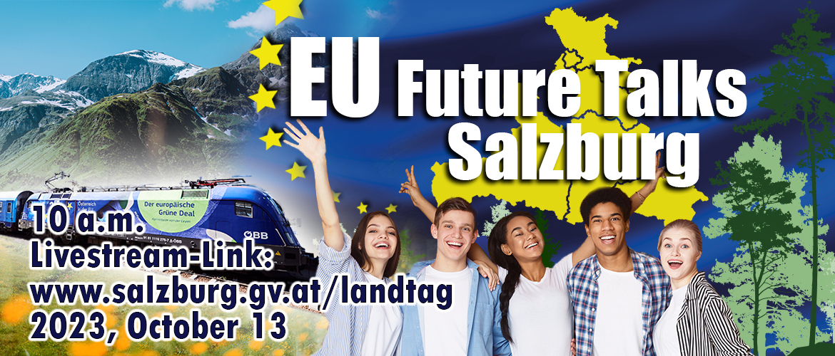 Sujet zum Livestream EU Future Talks 2023