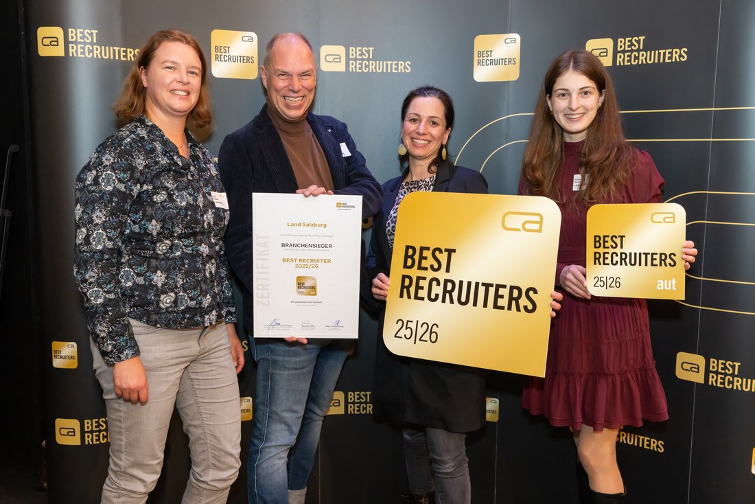Recruitingteam bei der Verleihung des Best Recruiter Siegels