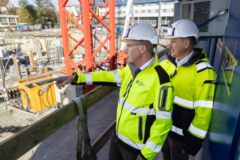 Aktueller Blick auf Salzburgs Mega-Baustelle