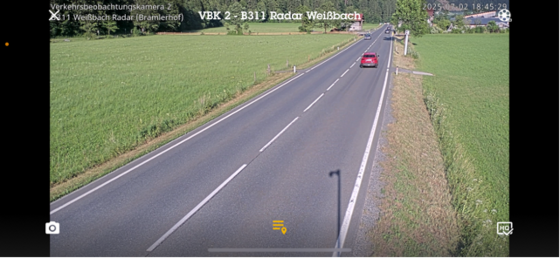 Bild aus Überwachungskamera B311 bei Weißbach