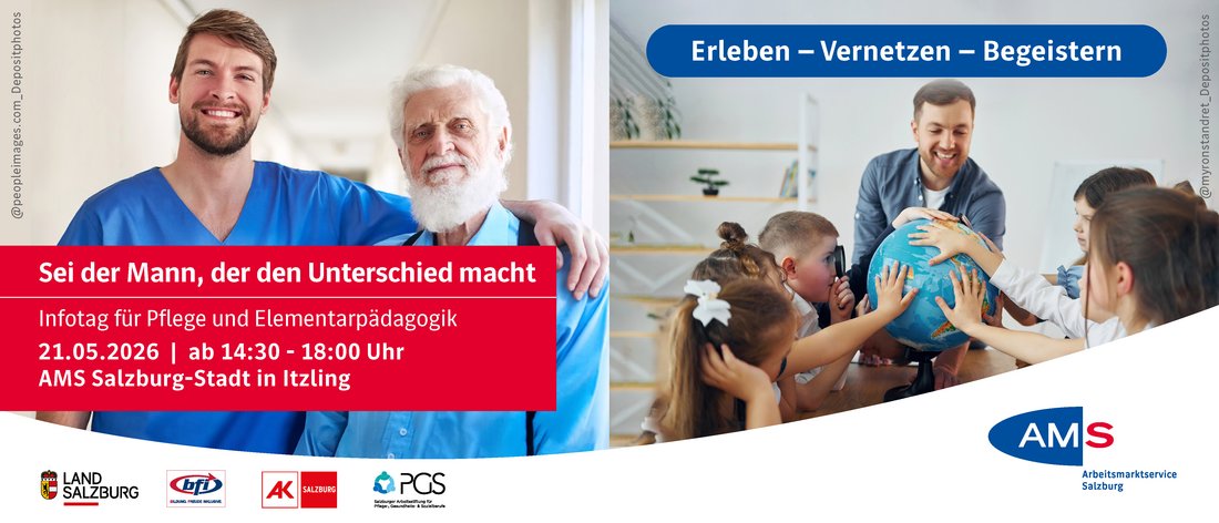 Männer-Infotag für Pflege und Elementarbildung