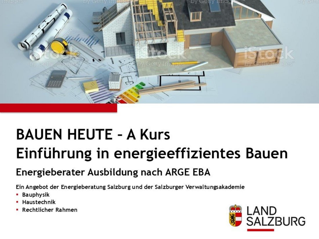 Beschreibung des Kurses mit Bild eines Modellhauses