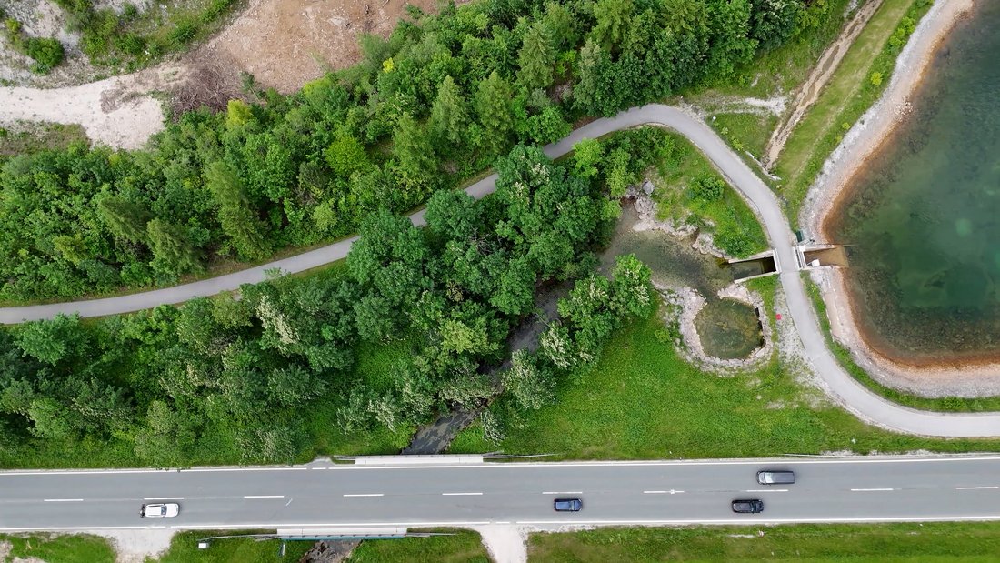 Tauernradweg nähe Kraftwerk Diesbach Ausgang