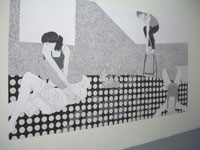 Marianne Lang, Zeichnung, Ausstellung Substitut, aus der Serie "Berlin", 2008