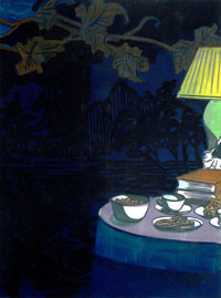 Hubert Schmalix „Die Nacht“, 2002, Öl auf Leinwand, 175 x 130 cm; SNS Sammlung Neuhauser Salzburg