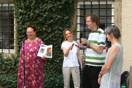 von links: Barbara Wally, Sabine Winkler, Stephen Mathewson, Dietgard Grimmer; Bildrechte Elisabeth Wörndl