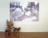 Marianne Lang, You must not give your heart to a wild thing, 2006, Bleistift auf Papier, 140 x 200 cm