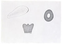 Georg Bernsteiner, Doughnut, Muffin And Lake Michigan, 2008, Graphit auf Papier, 30 x 42 cm