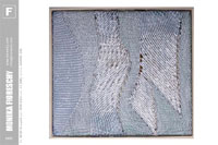 Monika Fioreschy, „Weiße Felder“, 2005, Silikonschläuche verwoben, Acryl, Dispersion, 60 x 51,5 cm