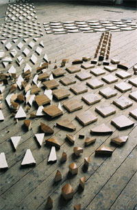 Oswald Putzer, „Extended Appartment“, 2003, 3 Fotos in einem Rahmen