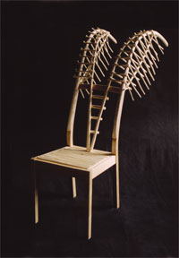 Algis Griškevicius, „Chair for the Home Angel”, 2003, wood, h. 150 cm