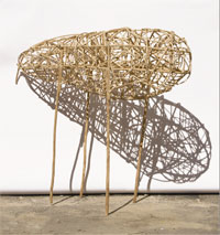 Algis Griškevicius, „Cocoon”, 2006, wood, h. 200 cm