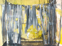 Daniel Domig, "vorhängen", 2007, Öl auf Leinwand, 150 x 200 cm