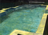 Moni K. Huber, aus der Serie "Pool", Aquarell, 21 x 29,7 cm