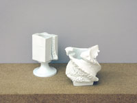 Kurt Spurey, „porcelain brut“, 2002, aus dem Block geschnitten und gerissen, Porzellan (Augarten), 1400°