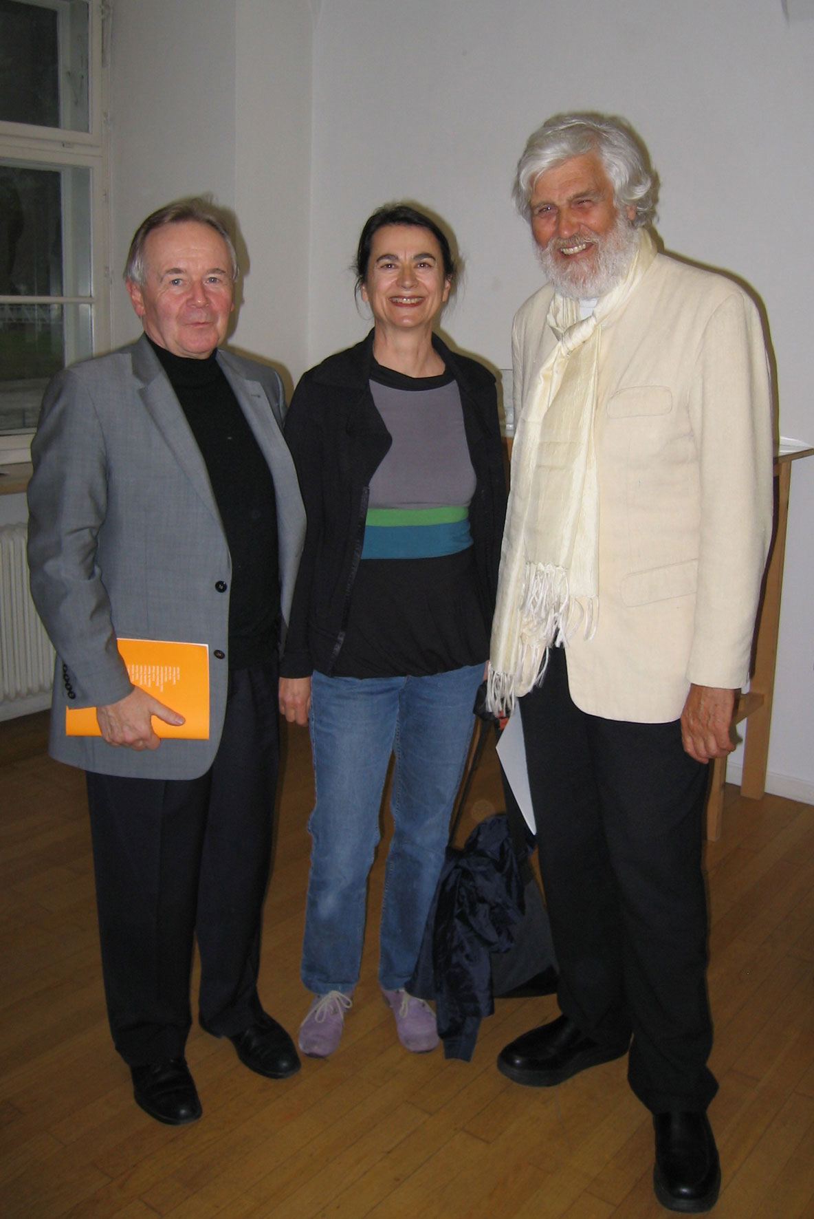 Vertreter der Jury: Toni Stooss (Direktor MdM), Barbara Reisinger, Preisträger des Anerkennungspreises Kurt Spurey