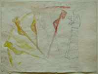 "Sundowner", Mischtechnik auf Papier, 28 x 38 cm