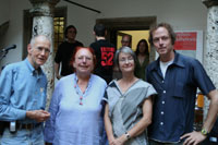 von links: Geoffrey Hendricks, Barbara Wally, Dietgard Grimmer, Stephen Mathewson; Bildrechte Elisabeth Wörndl