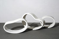 Marianne Ewaldt, "ORGANISCH", 2010, keramik, weißer ton, unglasiert, je ca. 20 x 30 x 10 cm