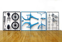 Gerald Schicker, „Moped Puch M50“, 2007, Assemblage, 150 x 140 cm, 150 x 200 cm, 150 x 100 cm