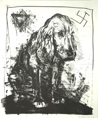 Stefan Heizinger, "Love Dog II", 2009, Lithographie, 76 x 63 cm