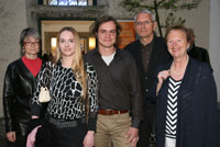 Vernissage der Ausstellung "Soucek-Stipendiaten" im Traklhaus April 2007: Dietgard Grimmer, Helga Gasser, Siegfried Zaworka (Stipendiat 2006), Dr. Werner Thuswaldner, HR Dr. Monika Kalista