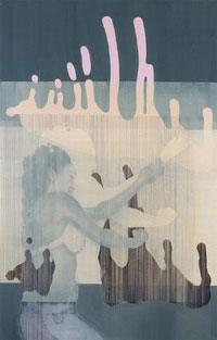 "La dance", 2005, Mischtechnik auf Leinwand, 250 x 160 cm
