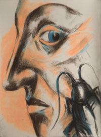 Siegfried Zaworka, „Nun stell dich nicht so an“, Entwurf für Lithographien in vier Farben, 68 x 50 cm, 2006