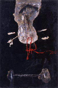 Portrait of history, 1991, Mischtechnik auf Leinwand, 152 x 102 cm