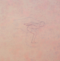 Markus Waltenberger, "mixed elements", 2007, Öl/Stifte auf Leinwand, 35 x 35 cm