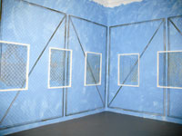 Christian Schwarzwald, "Golden Cage", Zeichnung: Installation, Wandarbeit mit 8 gerahmten Papierarbeiten, 320 x 2000 cm