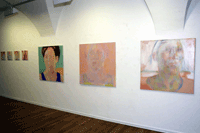 Judith Zillich, Ölbilder auf Leinwand, Ausstellungsansicht
