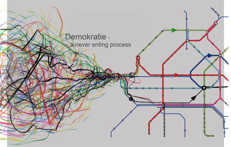 Bild von Samuel Rahmanovic "Demokratie - a never enting process"