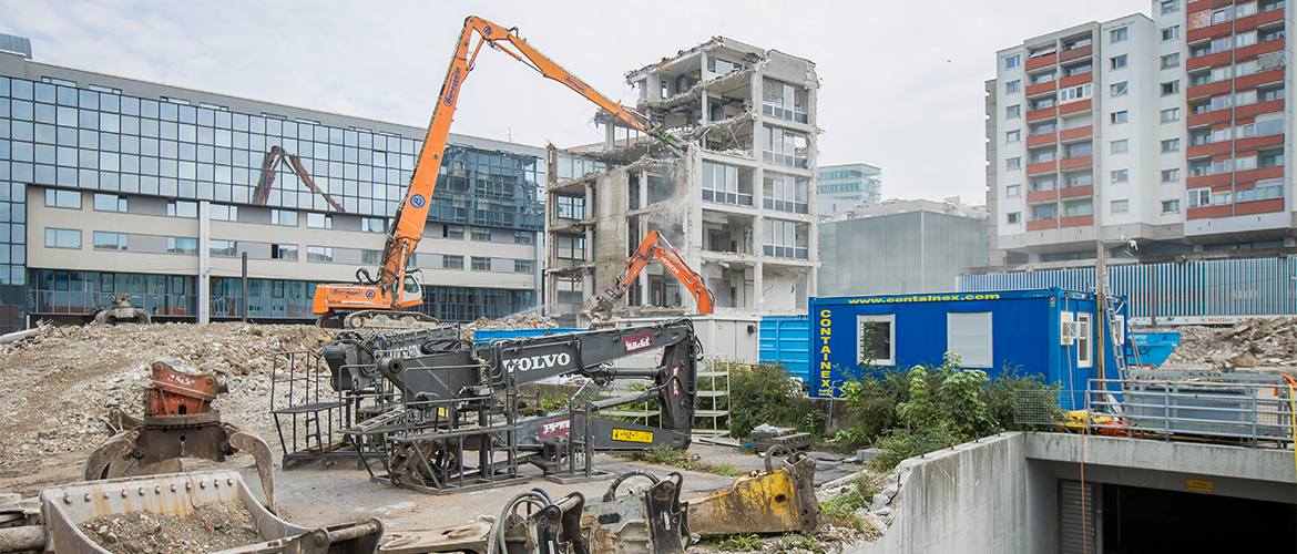 Baustelle beim neuen Landesdienstleistungszentrum