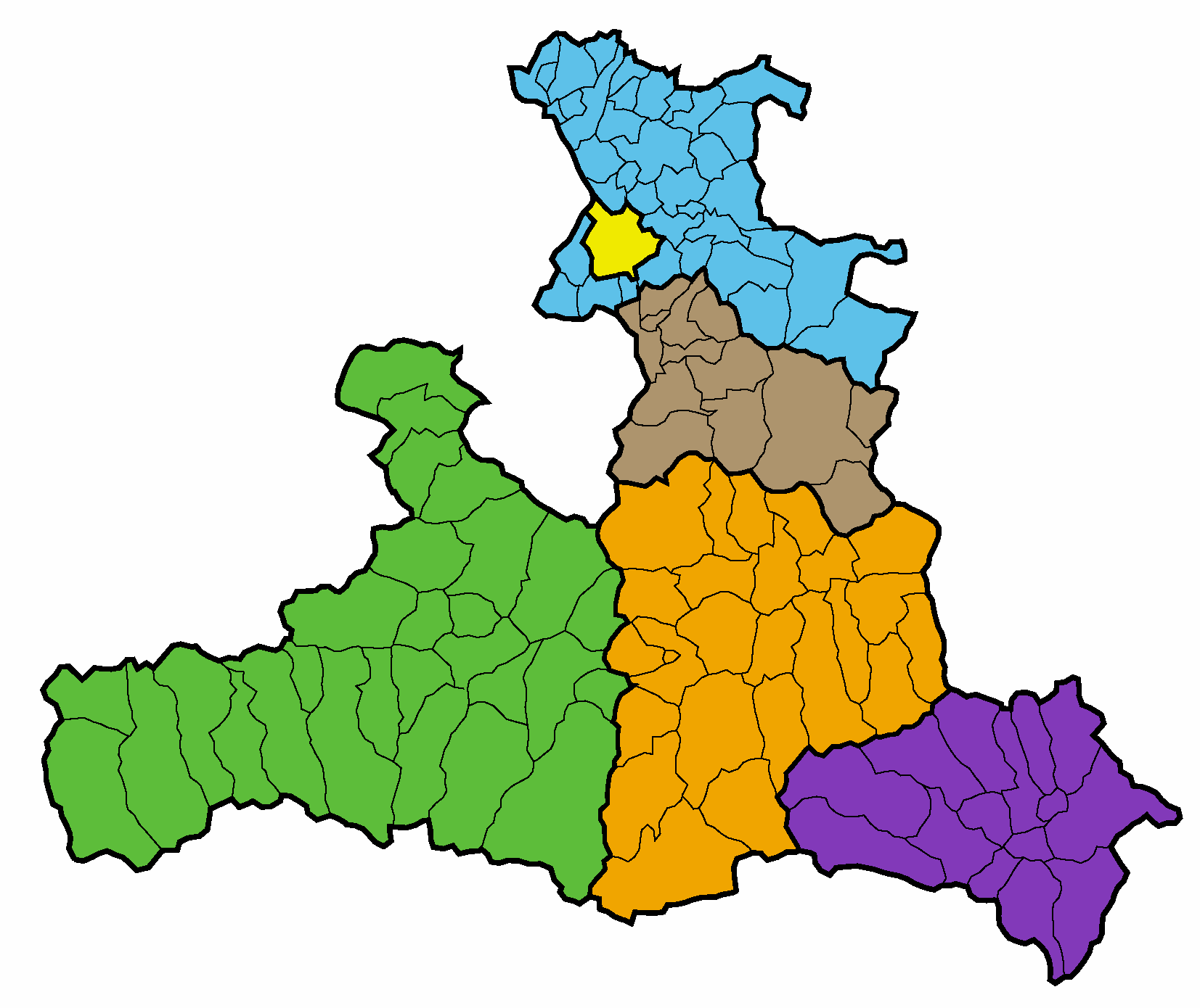 Kartogramm vom Land Salzburg