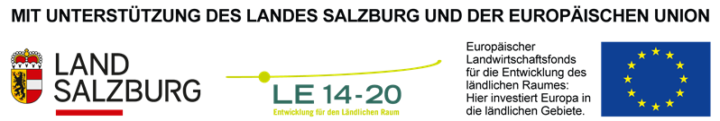Logoleiste Land Salzburg, LE 14-20 Europäischer Landwirtschaftsfonds, EU