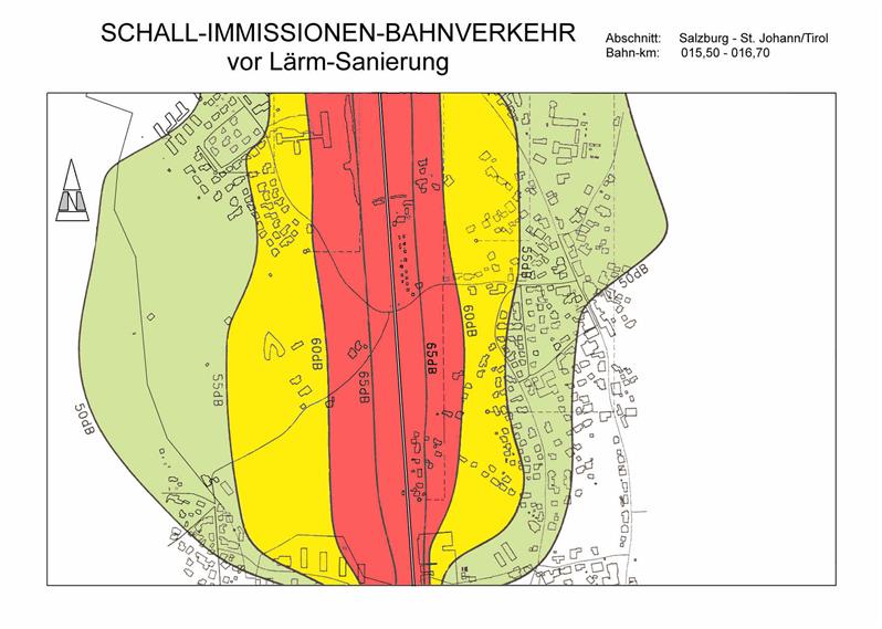 Schallimmissionen durch Bahnverkehr vor Lärmsanierung