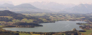 Obertrumer See mit Blickrichtung gegen die Alpen; Foto: Gewässerschutz