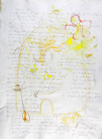 Bernd Koller, "The Bewitched Mill", 2008, Aquarell und Bleistift auf Papier, 76 x 56 cm